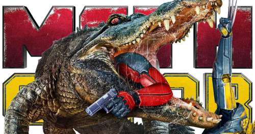 Methgator dévore Deadpool et Wolverine sur une affiche du Comic-Con