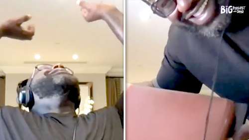 Shaquille O’Neal casse hilarante sa chaise pendant le podcast