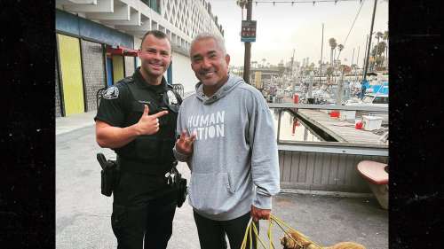 Cesar Millan reçoit un avertissement des flics pour avoir des chiens sur la jetée de la plage