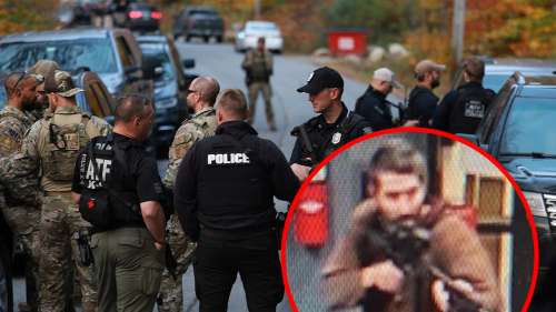 La maison du suspect de la fusillade dans le Maine, Robert Card, entourée par la police