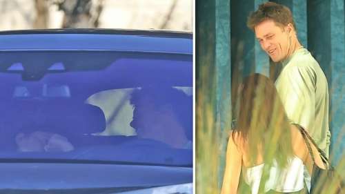 Irina Shayk passe la nuit avec Tom Brady, il lui caresse le visage en voiture
