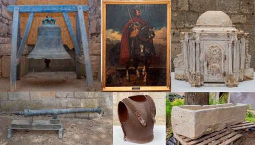 Patrimoine	            Cloche en bronze et peinture hors norme : les derniers objets du château de Sancerre mis aux enchères le 30 août