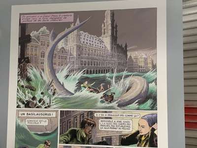 Blake et Mortimer font rayonner le Palais de justice de Bruxelles