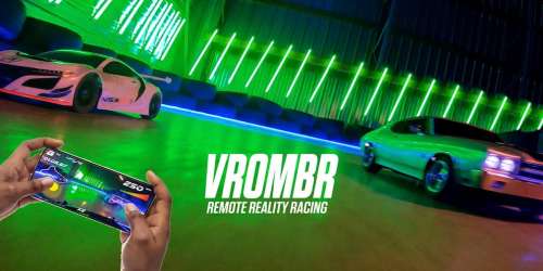 Conduisez de véritables petites voitures équipées de caméras grâce à Vrombr, jeu de course de sortie sur Android