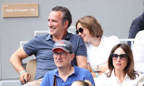 Jean Dujardin et Nathalie Péchalat : les amoureux complices dans les travées de Roland-Garros