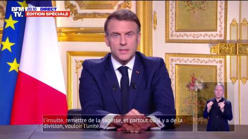 Allocution d’Emmanuel Macron : avec le décor de sa prise de parole, il voulait faire passer un message corsé