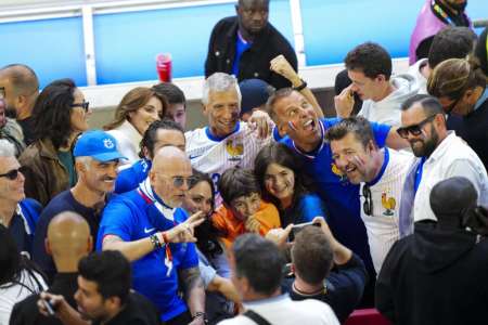 Pascal Obispo, Nagui, Christian Karembeu… les stars auprès des Bleus pour leur victoire contre la Belgique