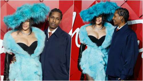 Rihanna dégaine un couvre-chef XXL sur le tapis rouge avec son amoureux, Asap Rocky