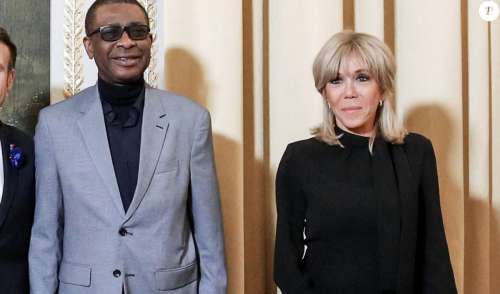 Brigitte Macron d'une infinie élégance au côté de son mari Emmanuel et d'une grande star