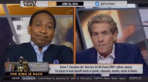 Skip Upset avec Stephen A pour l’histoire de son adhésion à « First Take »