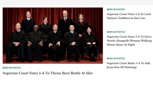 The Onion Blasts Cour suprême Roe v Wade Décision dans la prise de contrôle de la page d’accueil