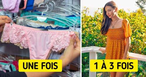 Découvre combien de temps tu peux porter ces 10 vêtements avant de les mettre dans la machine à laver