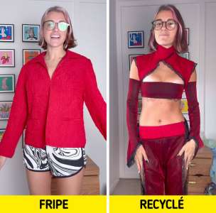  «Une fashionista recycle des fripes en tendances virales sur les réseaux sociaux»