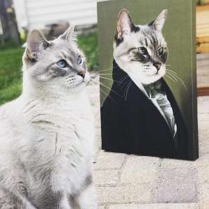 Célébrez la personnalité unique de votre chat avec une peinture de chat personnalisée