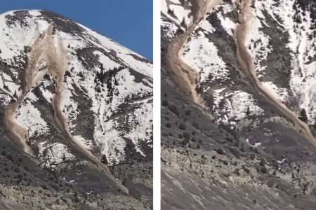 Deux golfeurs assistent à une grosse avalanche lors d'un tournoi (VIDEO)