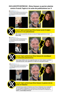 EXCLU – Rima Hassan va porter plainte contre Franck Tapiro à la suite de publications sur X