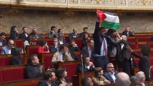 Le député LFI Sébastien Delogu suspendu 14 jours pour avoir brandi un drapeau palestinien dans l’hémicycle