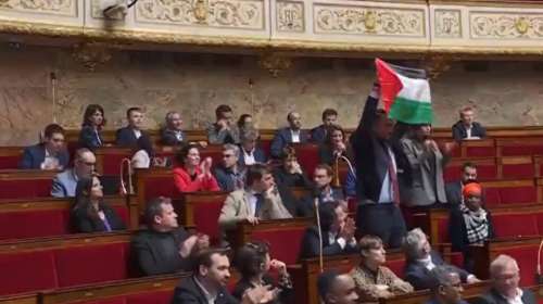Incident à l’Assemblée nationale : un député LFI brandit le drapeau palestinien, provoquant une interruption de séance