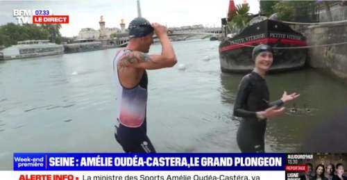 Amélie Oudéa-Castéra s’est baignée dans la Seine : un défi relevé à quelques jours des JO de Paris 2024