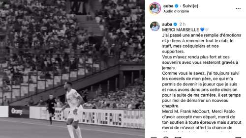 Mercato – Aubameyang annonce son départ de l’OM, découvrez sa nouvelle destination