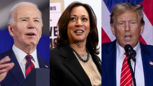 Donald Trump pointe Kamala Harris et Joe Biden du doigt après sa tentative d’assasinat