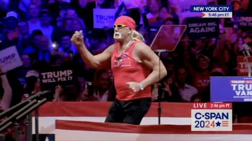 Hulk Hogan en mode Hulkamania pour prêter main forte à Donald Trump depuis le Madison Square Garden