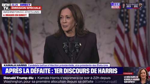 Kamala Harris prend enfin la parole après sa défaite : « Mon coeur est en crise. Le résultat n’est pas celui que nous désirions. »