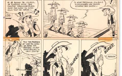 Lucky Luke s’invite chez Christie’s : 50 planches originales de Morris aux enchères