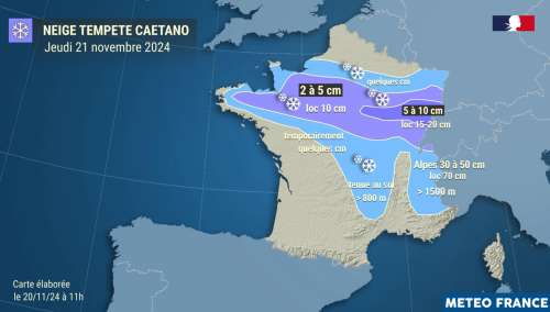 Alerte orange neige-verglas : 54 départements concernés
