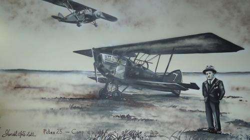 Une fresque en hommage au pionnier de l'aviation et enfant du pays Henry Potez, dévoilée à Méaulte dans la Somme