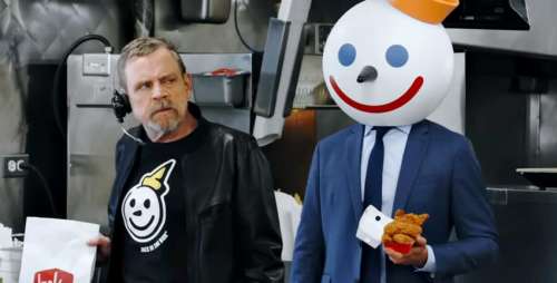 Mark Hamill travaille enfin le service au volant dans la publicité Jack in the Box