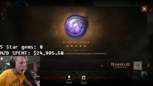 Diablo Immortal : Il dépense 15 000 dollars dans un item avant de supprimer son compte