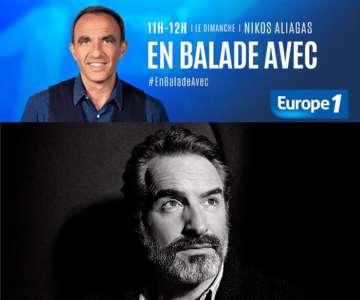 Nikos Aliagas part “En balade avec” Jean Dujardin ce dimanche 11 février sur Europe 1