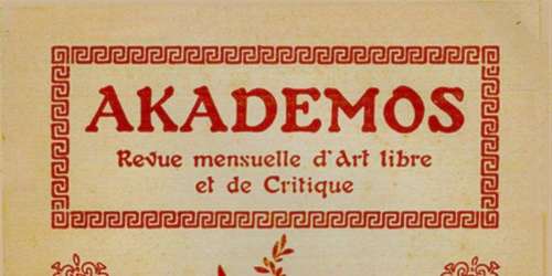 Akademos, première revue homosexuelle, fondée en 1909, revient à la rentrée