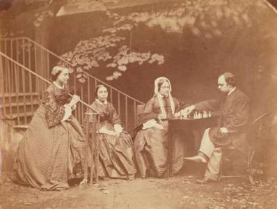 Poètes jouant aux échecs : une photographie de Lewis Carroll aux enchères 