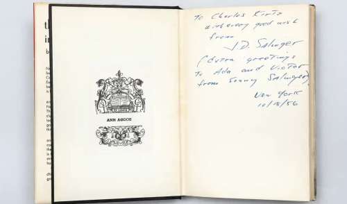 L'un des rares livres dédicacés par J.D. Salinger mis en vente
