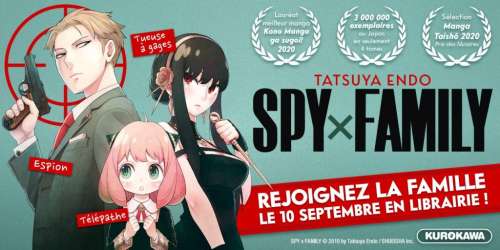 Le manga à succès Spy X Family en septembre chez Kurokawa !