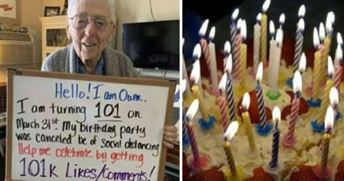 Un homme de 100 ans demande 101 000 J’aime après l’annulation de la 101e fête d’anniversaire à cause du coronavirus