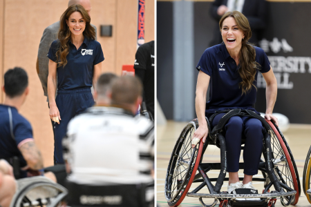 Kate Middleton a l’air élégante et sportive pour un événement de rugby en fauteuil roulant