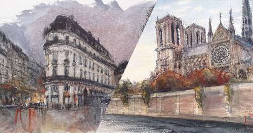 Cet étudiant en architecture saisit la beauté de Paris à travers des aquarelles enchanteresses