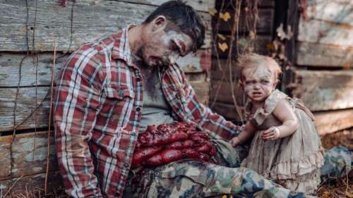 Cette talentueuse photographe transforme son bébé en zombie pour une séance photo effrayante