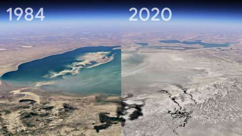 Google Earth vous montre désormais les conséquences du changement climatique depuis 1984