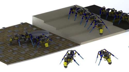 Ces robots quadrupèdes inspirés des fourmis s’unissent pour franchir des obstacles