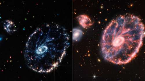 Admirez ces images époustouflantes de la galaxie de la Roue de chariot capturées par James-Webb