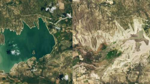 Des images de la NASA montrent comment la sécheresse a entraîné la disparition d’un lac en seulement 7 ans￼