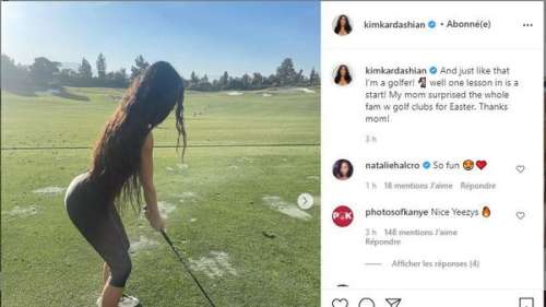 Kim Kardashian : ces photos qu'elle partage sur Instagram où elle assure au golf