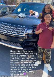 Missy Elliott offre un Range Rover noir avec un nœud argenté sur le capot comme cadeau d’anniversaire à son assistant