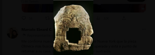 Mexique : une statue olmèque du «monstre de la Terre» restituée par les États-Unis