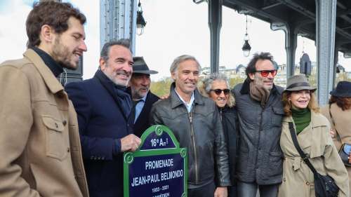 Dujardin, Duléry, Anconina et toute la famille du Magnifique réunis pour inaugurer la Promenade Jean-Paul Belmondo
