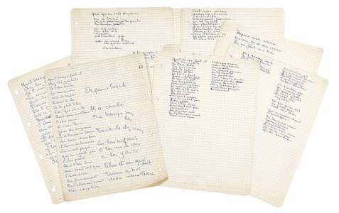 Les manuscrits de Georges Brassens adjugés cinq fois leur estimation chez Artcurial